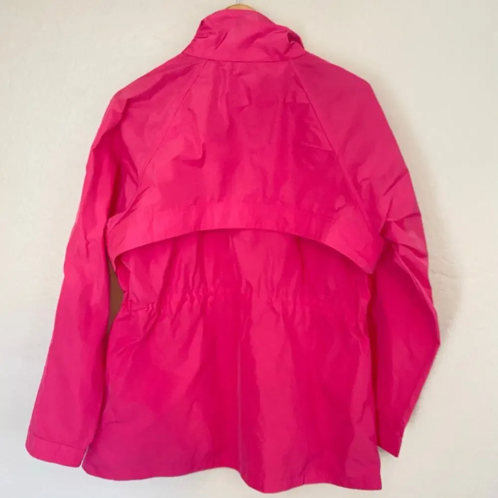 Athleta Westerly Rain Wind Jacket Womens Size Medium Hot Pink Barbiecore Active - Picture 3 of 7
